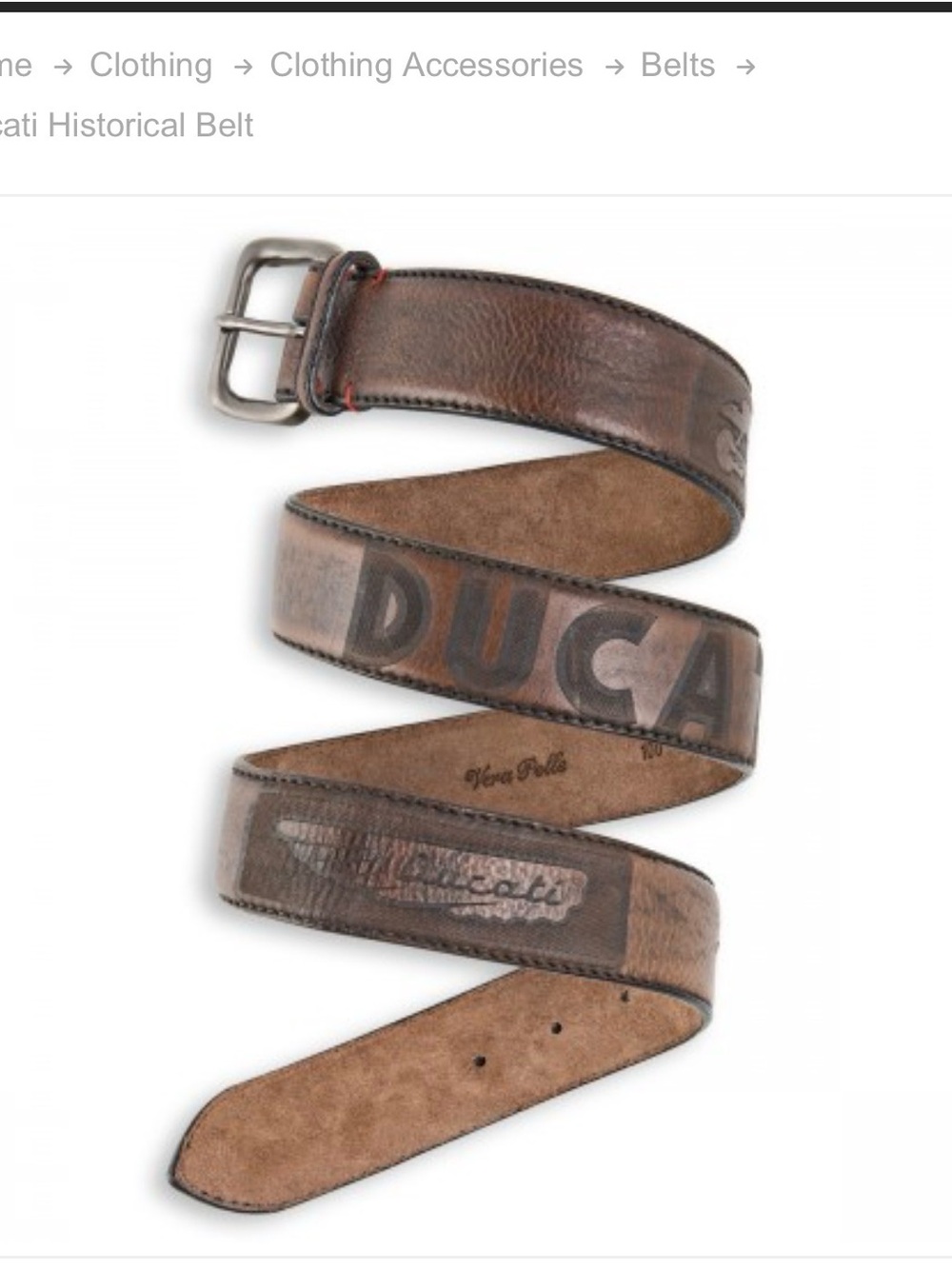 DUCATI Leather Belt